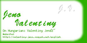 jeno valentiny business card